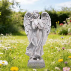 basen Praying Angel Garden Statue, Outdoor Memorial Decor for Cemetery - Image 7