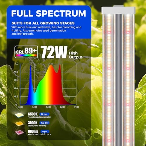 Barrina TX72 4FT LED Grow Light, 72W(500W Equivalent), Full Spectrum 1 Pack - Image 4