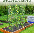 Large A-Frame Garden Trellis for Tomatoes, Cucumbers & Heavy Climbing Plants - Rust-Resistant, Heavy-Duty Steel, Perfect for Outdoor Gardens & Vertical Gardening(47" W x 63" H) - Image 5