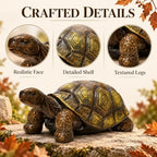 21.3" Resin Turtle Outdoor Garden Statue, with Realistic Shell Detail - Image 3