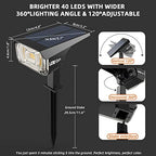 LEREKAM Solar Spot Lights Outdoor Landscape Light, 40 LEDs Solar Landscape Spotlights Outdoor Waterproof Auto On/Off Garden Lights, Outdoor Solar Lights for Yard Palm Tree Driveway Patio Pool - Image 6