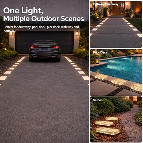 SHONELIGHTING Solar Paver Lights, 6x9 Ground LED, 3500K, Warm White, 6Pk - Image 6