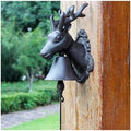 Cast Iron Dinner Bell, Cast Iron Doorbell, Cast Iron Dinner Bell Home Office Wrought Iron Deer Headbell Dinner Bell Art Wall Hanging by Unknown