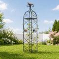 Obelisk Trellis 26" Metal Garden Support for Climbing Plants by Goooxim