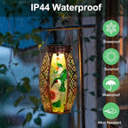 Larekook Hummingbird Solar Lantern Outdoor Waterproof,13" Large Hanging Lantern Decorative,Metal Hummingbird Solar Lights for Yard Table Porch Patio Garden Decor,Birthday Gifts for Women Mom - Image 4