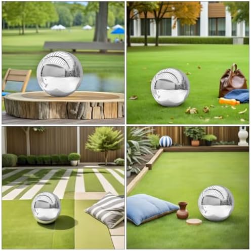Outdoor Gazing Globe 225mm Stainless Steel Reflective Garden Decor - Image 3