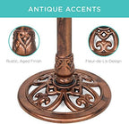 Best Choice Products Bird Bath, 28in Outdoor Resin Pedestal - Copper - Image 4