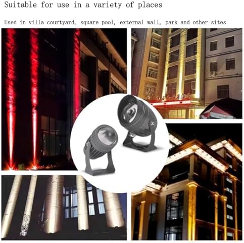 LED Floodlight - 10W Outdoor Spotlight, Long Range Narrow Beam, IP65 Waterproof Wall Washer, Rotating Landscape Lighting for Architecture and Gardens - Image 6