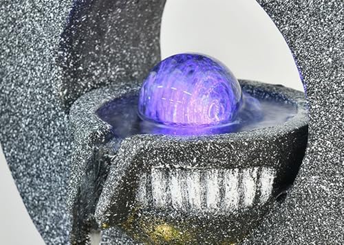 Tiered Ring Water Fountain with Planter and LED Lights – Indoor/Outdoor Decorative Waterfall for Home, Garden, or Patio(Large) - Image 7