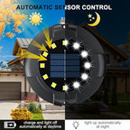 Solar Ground Lights 12 Pack, 4.3" Bright White 16 LEDs Solar Pathway Lights - Image 6