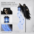 Solar Grim Reaper Skeleton Garden Light for Outdoor Halloween Decorations - Image 4