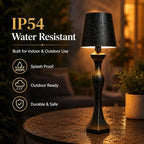 2 Pack Cordless Table Lamps, 5200mAh Rechargeable Battery Operated Lamp, Portable Outdoor Desk Light with 3 Color & Stepless Dimming Touch Control for Bedroom, Patio, Restaurant, Dining Room (Black) - Image 6