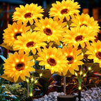 4Pack Sunflower Solar Lights Outdoor Waterproof Stake Light for Pathway by echosari