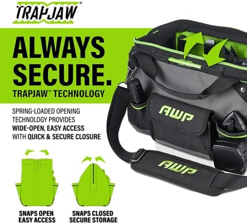 AWP Tool Bags, Premium Tool Bag, Black, Durable Tool Tote, for Professionals and Contractors - Image 4