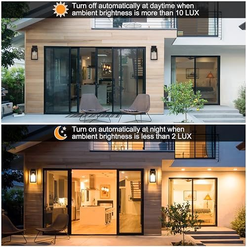 13.6" Dusk to Dawn Sensor Outdoor Wall Lighting, Extra Large Wall Sconce - Image 4