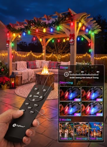 Brightown 100FT Solar Christmas Lights Outdoor, Multicolor String Lights - Image 4