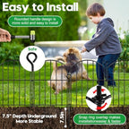 Decorative Garden Fence 17in (H) x25ft (L),Arched Rustproof Metal No Dig - Image 4