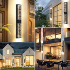 BesLowe 32‘’ Large Outdoor Wall Lights with Crystal Bubble Glass, 10W 3000K - Image 7