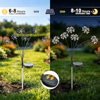 Solar Garden Lights Outdoor, Upgraded Solar Swaying Starburst Light Waterproof with 2 Modes, Solar Fairy Firework Lights for Yard Patio Pathway Flowerbed Balcony Garden Decoration (White, 4 Pack) - Image 3