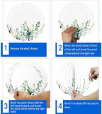Wind Spinners for Yard Garden, Watercolors Gradient Green Leaves 3D Stainless Steel Round Hanging Spinners Indoor Outdoor Kinetic Yard Art,12 Inch, Rural Plants - Image 5