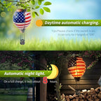 Hot Air Balloon Solar Lantern with Flame Flag - Image 3