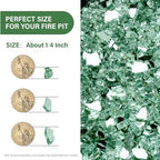 NUPICK 20 Pound Fire Glass, 1/4 Inch Reflective Fire Pit Glass - Image 2