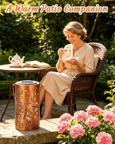 ANYTALK 2Pack Sunflower Solar Lanterns Outdoor Waterproof, Birthday Gifts for Women Mom Grandma, Hanging Solar Lights for Yard, Patio, Porch, Garden Decor - Image 5