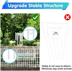 26 Panels No Dig Fence, 28ft(L) x 17in(H) Dog Digging Fencing Barrier, 1.2in Gap Animal Barrier for Bottom of Fence, Rustproof Metal Garden Edging Border Ground Defense for Outdoor Patio, White - Image 4
