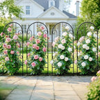 4 Pack Arched Iron Trellis, 45" H x 15.9" W, Decorative Scrollwork - Image 7