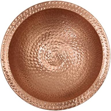 Achla Designs 201-4016 Hammered Solid Tripod Stand Birdbath, Satin Copper - Image 7