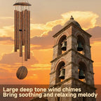45" Large Wind Chimes for Outside,6 Thick and Bold Aluminum Tubes (Vintage) - Image 4