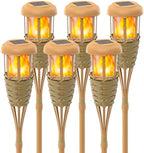 Solar Outdoor Lights, Solar Torch Lights Outdoor Flickering Flame, Outdoor Decorations for Patio Path Yard - 6 Pack by EvelynsunLife