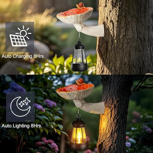 Etlemonde Solar Mushroom Statue, Garden Decor - Image 4