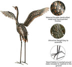 Garden Crane Statue Outdoor Metal Heron Yard Art Sculpture ,46 inch,2-Pack - Image 6