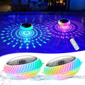 Goallim Floating Pool Lights Solar Powered, 7.6 Inch RGB Upper& Lower Color Changing Solar Pool Lights that Float with Dynamic Lighting Effects, IP68 Waterproof Swimming Pools Light for Party Decor(2) by WelcometoGoallim