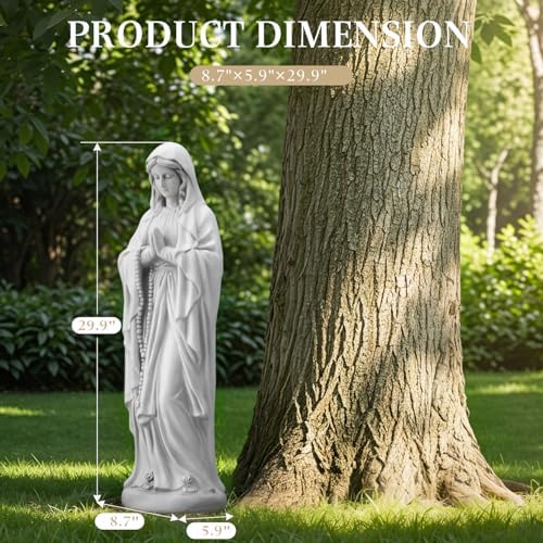29.9" Virgin Mary Praying Statue Outdoor Garden Decor - Image 2