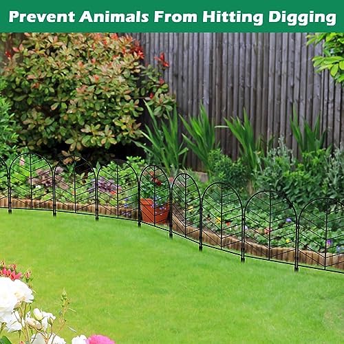 30 Pack Animal Barrier Garden Fence, Metal No Dig Panels, 32ft x 22in High - Image 5