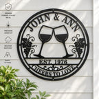 Personalized Anniversary Wedding Gifts for Couple Parent Husband Wife,Custom Metal Name Signs,Family Name Sign for Outdoor, Metal Wall Art, Housewarming Gift(Style 21) - Image 5