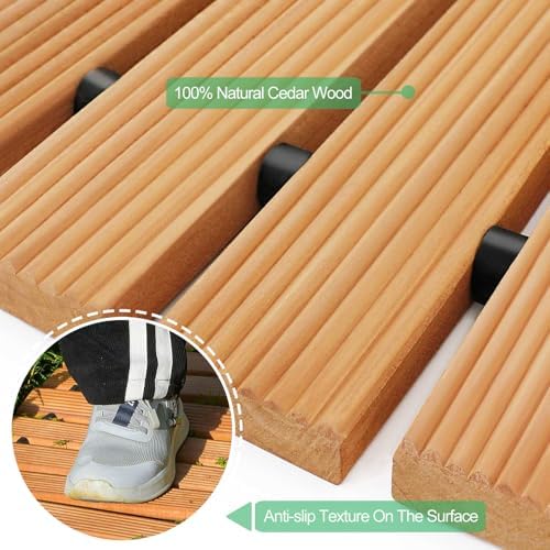 RELIANCER 24' Wooden Garden Pathway,Outdoor Roll Out Walkway,Patio Footpath - Image 6