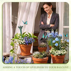 Tujoe 18 Pcs Solar Moving Butterfly Garden Stakes, Waterproof, Blue - Image 6