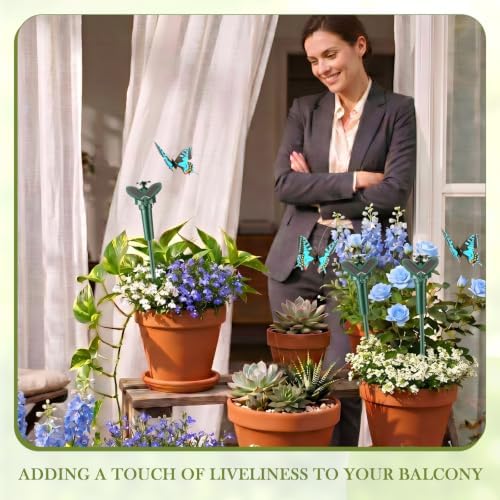 Tujoe 18 Pcs Solar Moving Butterfly Garden Stakes, Waterproof, Blue - Image 6