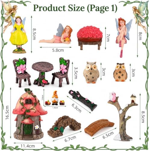 101Pcs Fairy Garden House Resin Accessories,Miniature Fairy Figurine,Animal - Image 2
