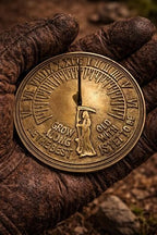 Brass Finished Sundial: 'Grow Old with Me' Romantic Garden Décor 10 Inch Gift for Anniversary Couple - Image 2