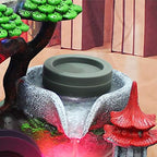 LED Calming Tabletop Fountain with Rockery, Portable Resin Atomizing Waterfall, Fountain Water Table Decor for Office Home Bedroom Decorative - Image 3