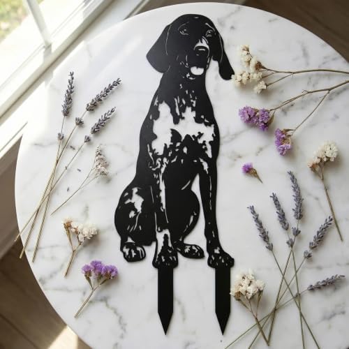 Dog Metal Garden Stake - Weatherproof Dog Silhouette Yard Art, Decorative Outdoor Sign for Lawn & Patio, Heartfelt Gift for Shorthaired Pointer Lovers(Stand,14") - Image 4