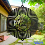 Personalized Golf Outdoor Wind Spinner Sublimation Custom Name Metal Art Kinetic Ornament Laser Cut 3D Decor for Lawn Patio Porch Indoor Garden Yard Golf Lovers Dads Father Presents (Basketball) - Image 6