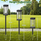 BesLowe 4-Pack Solar Pathway Lights Outdoor, Landscape Lights Warm White - Image 6