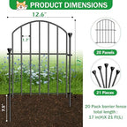 No Dig Garden Fence Panels, Dog Fence Outdoor for Yard, 20 Pack - Image 2