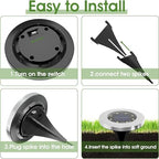 INCX Solar Lights Outdoor Waterproof, Warm White, 16 Pack Ground Lights - Image 5