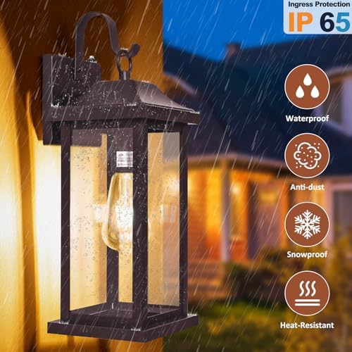 Dusk to Dawn Porch Light Outdoor Bronze 17 Inch - Image 4